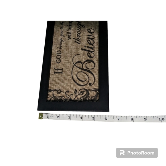 Wooden Burlap Frame Wall Decor - Picture 5 of 7